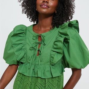 Hyacinth House Nadia Blouse - Forest Green